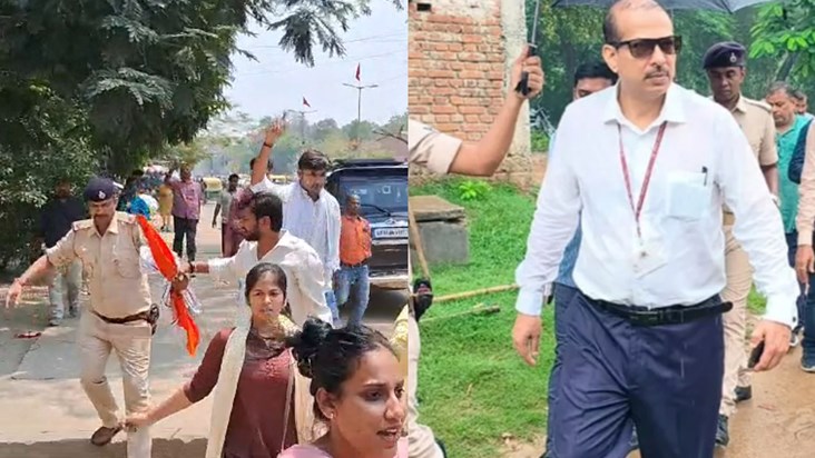 Police caught ABVP students who came to surround KK Pathak's