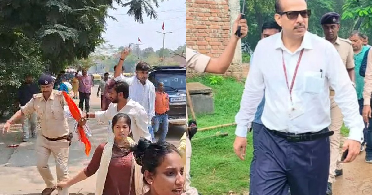 Police caught ABVP students who came to surround KK Pathak's