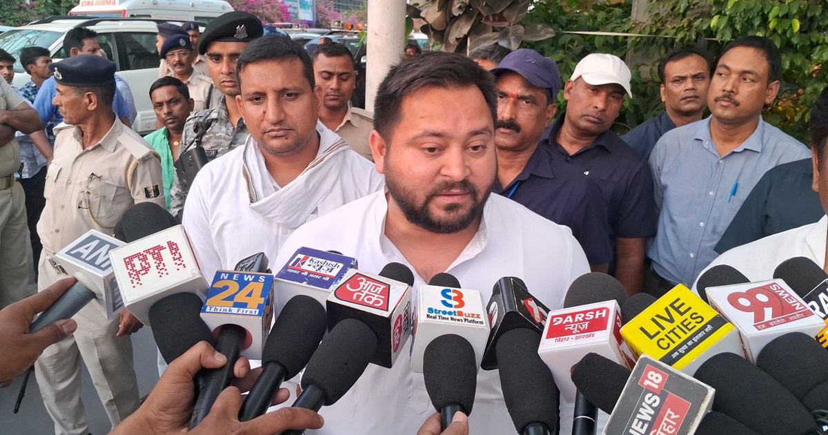 Tejsvwi ka jp ndda par Diya bda byan