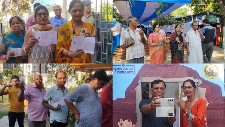 There was a long queue of voters in Bhagalpur early in the m