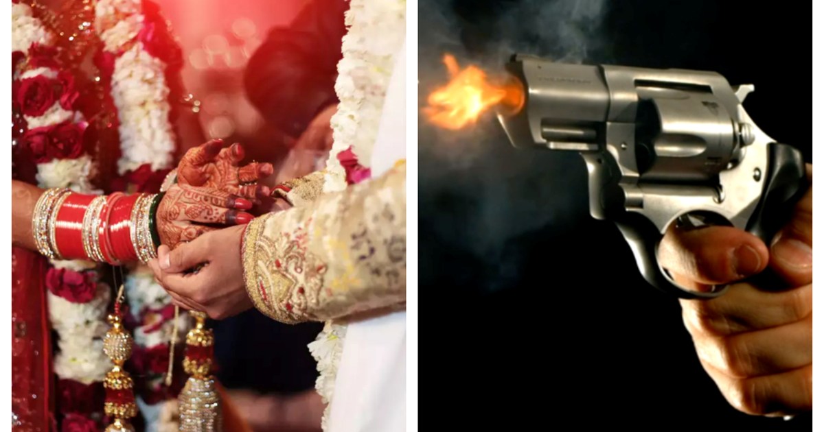 There was a stir after the wedding procession opened fire wh