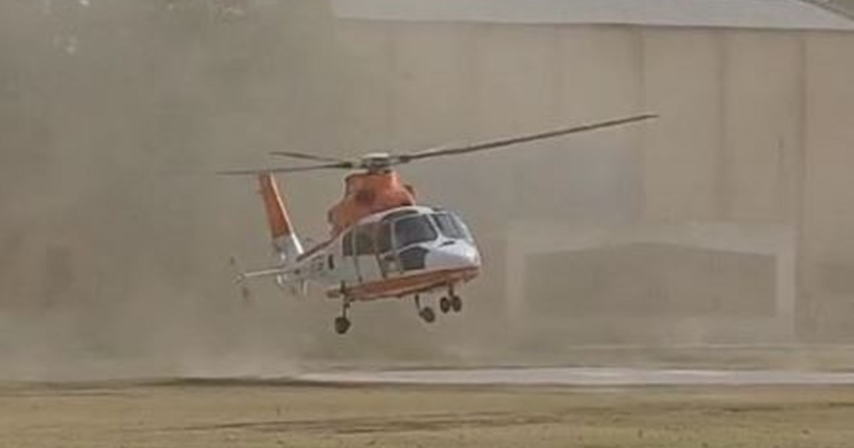 Amit Shah's helicopter, which came to campaign for Giriraj S