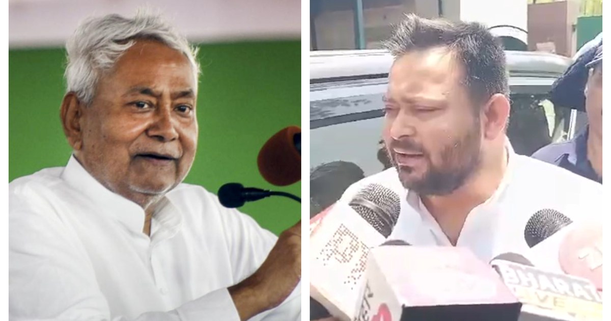 Tejashwi's befitting reply to Nitish Kumar on Lalu's allegat