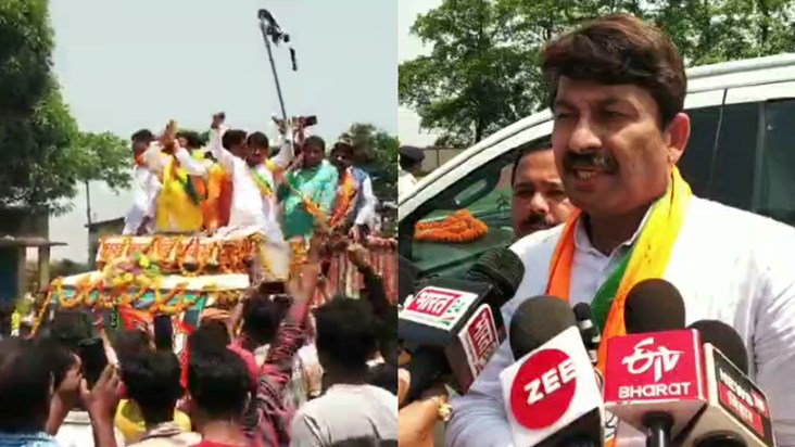 Manoj Tiwari reached Araria, asked for votes for BJP candida Manoj Tiwari reached Araria, asked for votes for BJP candida