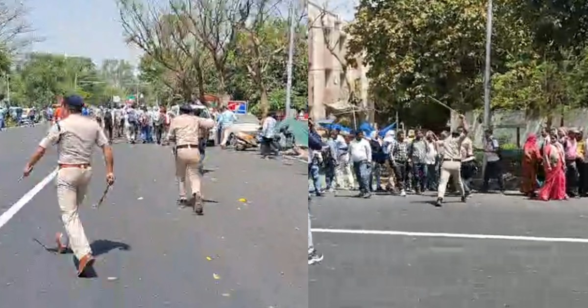 Police cracked batons on these teachers in Patna, before thi