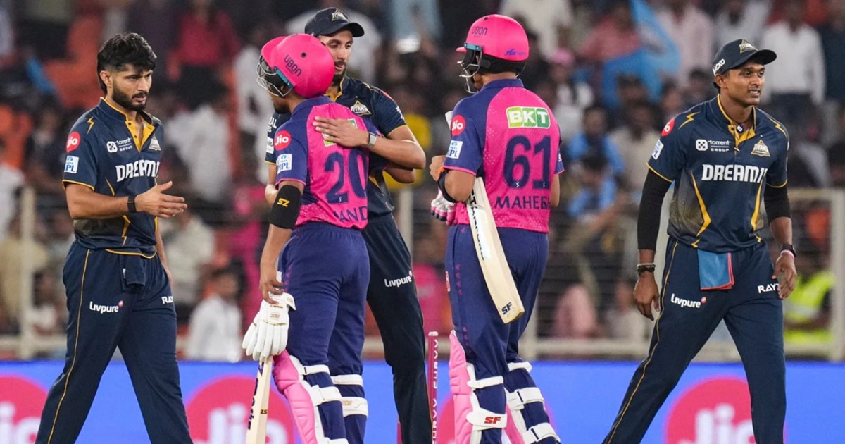 Gujarat Titans defeated Rajasthan Royals by 58 runs, a storm