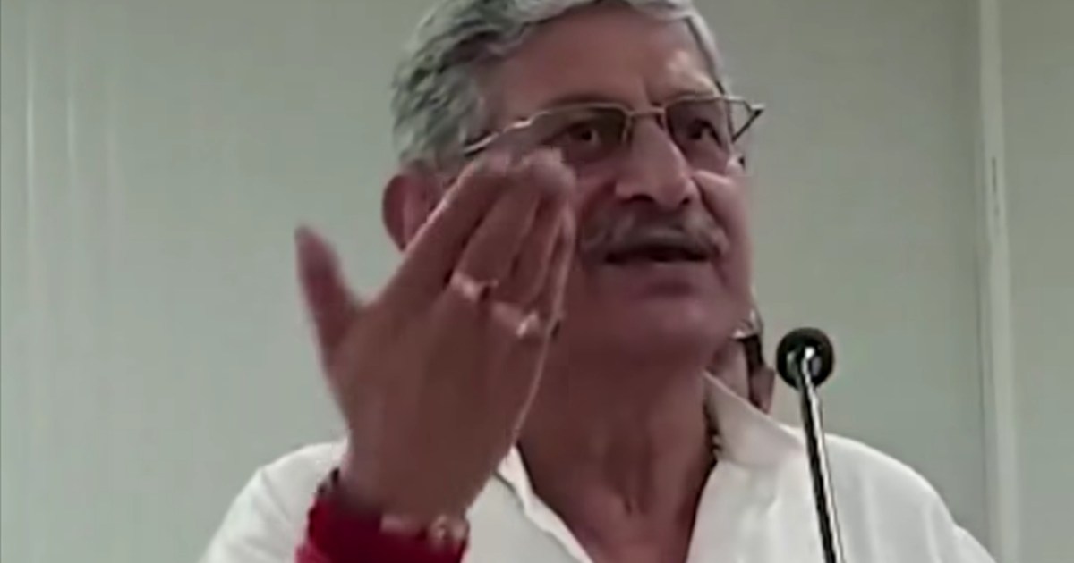 RJD shared an old video, Union Minister Lallan Singh was bou