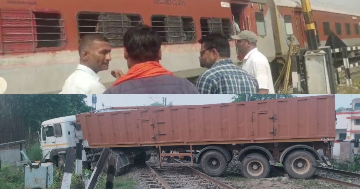 The express train was coming at full speed, when the truck b