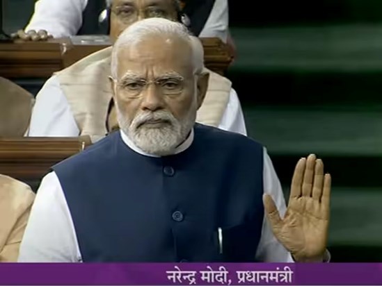 pm modi in parliament on india