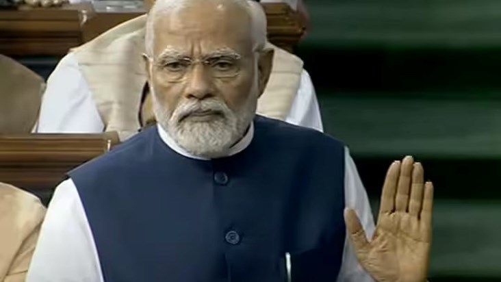 pm modi in parliament on india