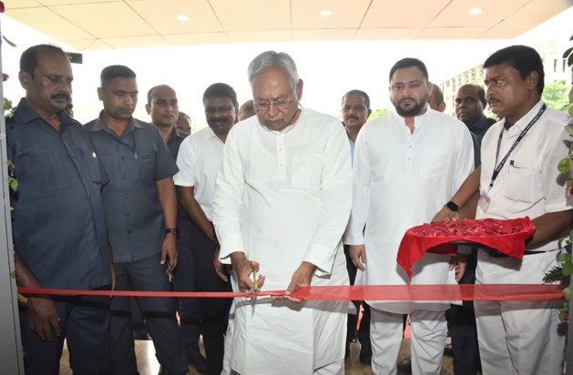 cm nitish kumar inaugrates new building of civil aviation at