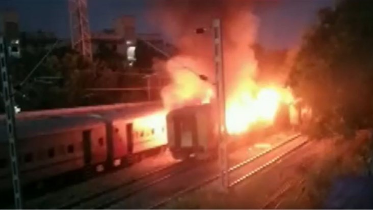 madurai train fire news