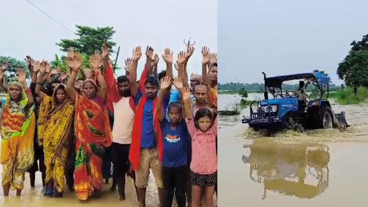  Water entered the entire village due to overflow