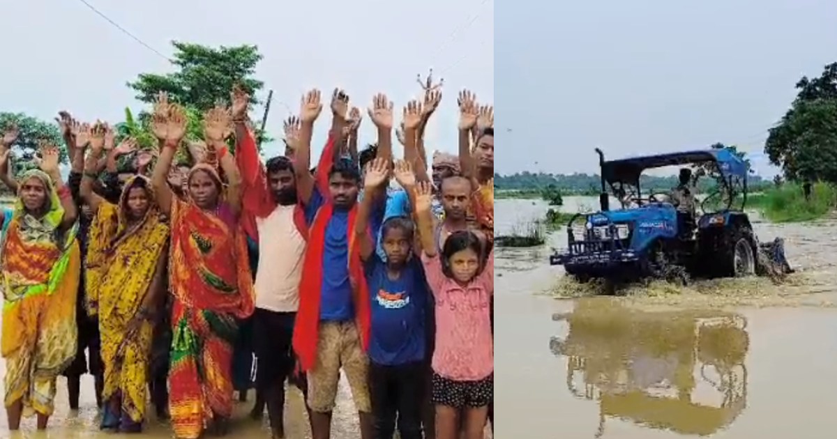  Water entered the entire village due to overflow