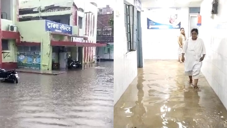 Hospital became a pond in one hour of rain! Relatives are al