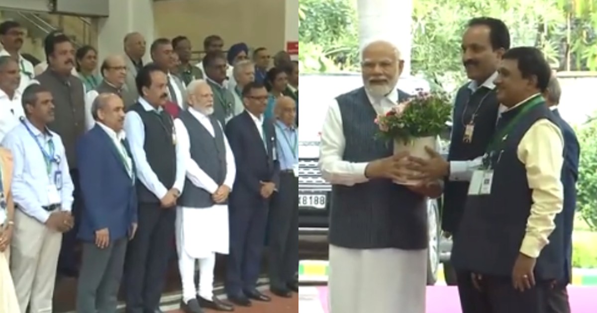 PM Modi reached ISRO command center, patted S Somnath, met o