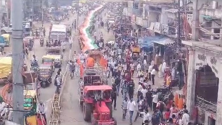 tiranga yatra 1100 metre