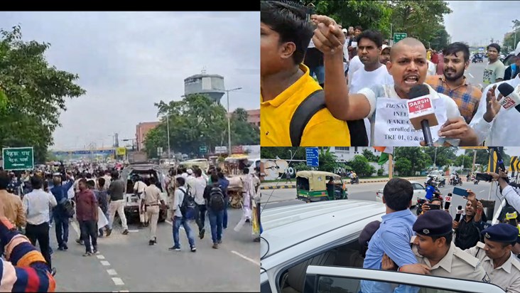 Police lathicharge on bpsc teacher candidate Police lathicharge on bpsc teacher candidate