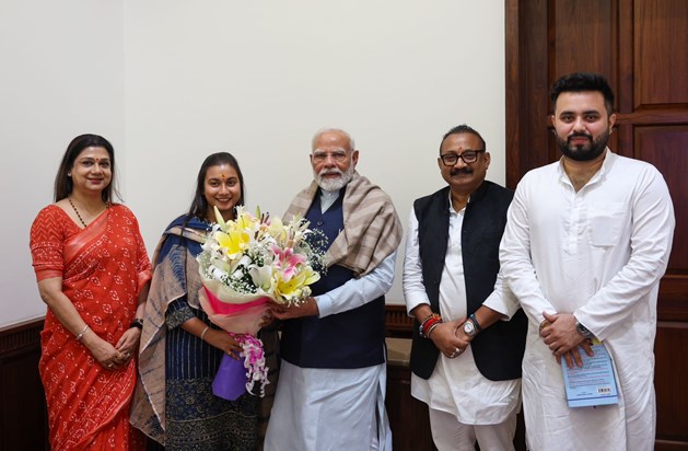 Mp samvbavi choudhary meets pm modi Mp samvbavi choudhary meets pm modi