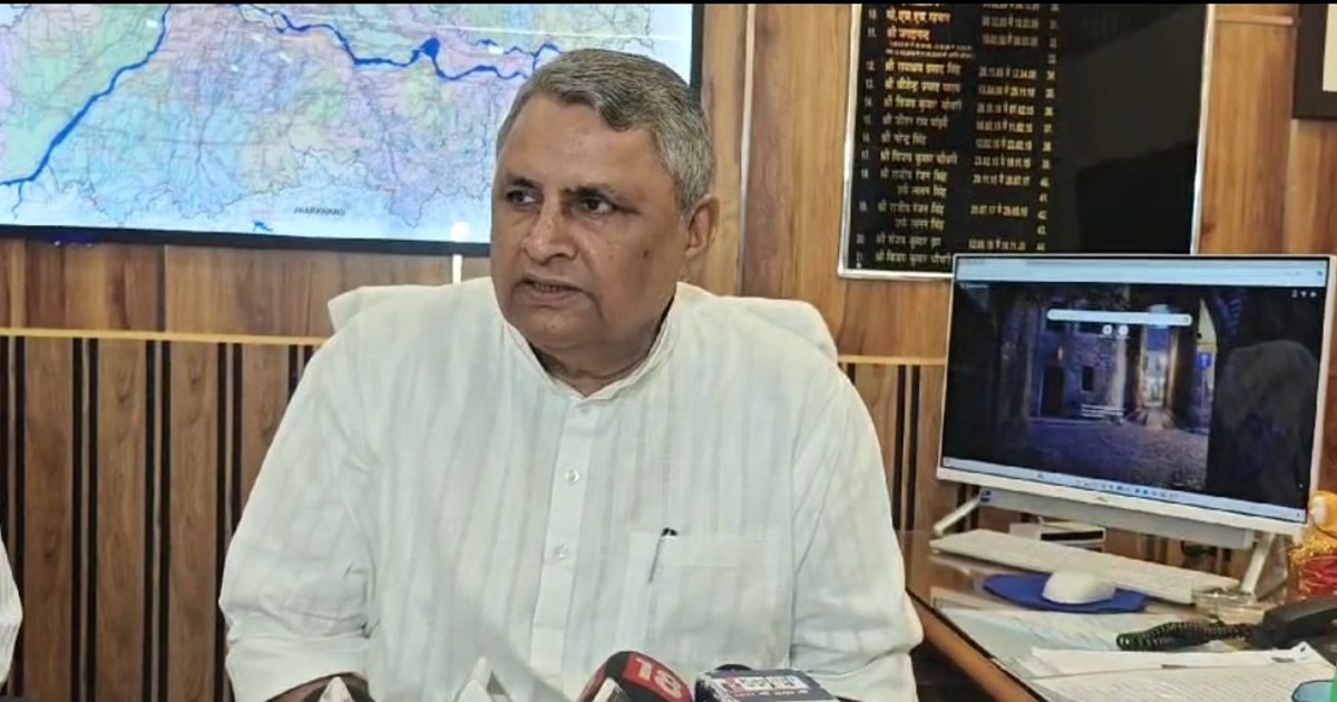 Bhaglpur me aya badh mntri vijy chaudhri ne btaya