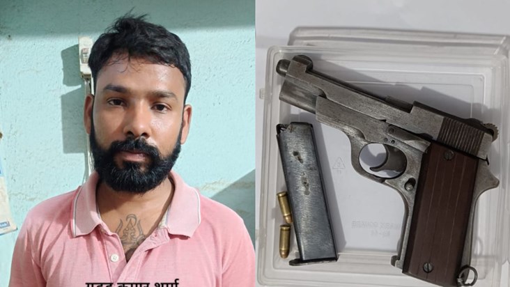 STF caught notorious criminal in Siwan STF caught notorious criminal in Siwan