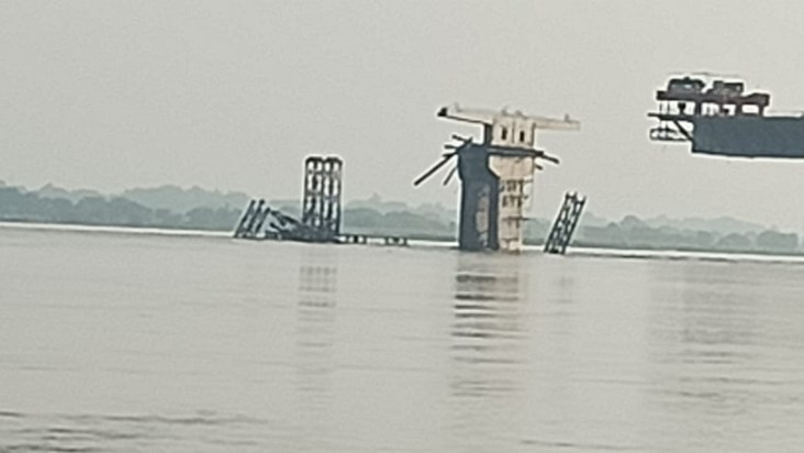 A part of Agwani Ganga bridge, which has become a symbol of 