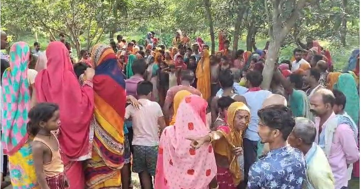 Sensation: Fire in the house, dead bodies of a woman and her