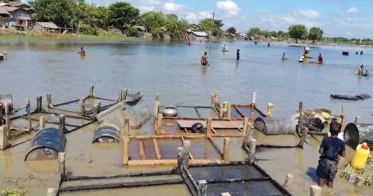 Anti-erosion dam constructed at a cost of crores collapsed i