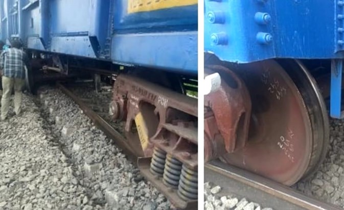 The train split into two pieces in Gaya The train split into two pieces in Gaya