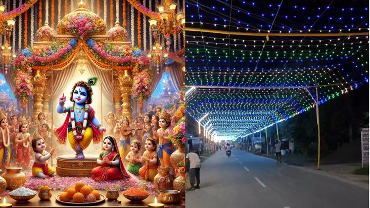 Grand preparations in Teghra and Patna for Shri Krishna Janm Grand preparations in Teghra and Patna for Shri Krishna Janm
