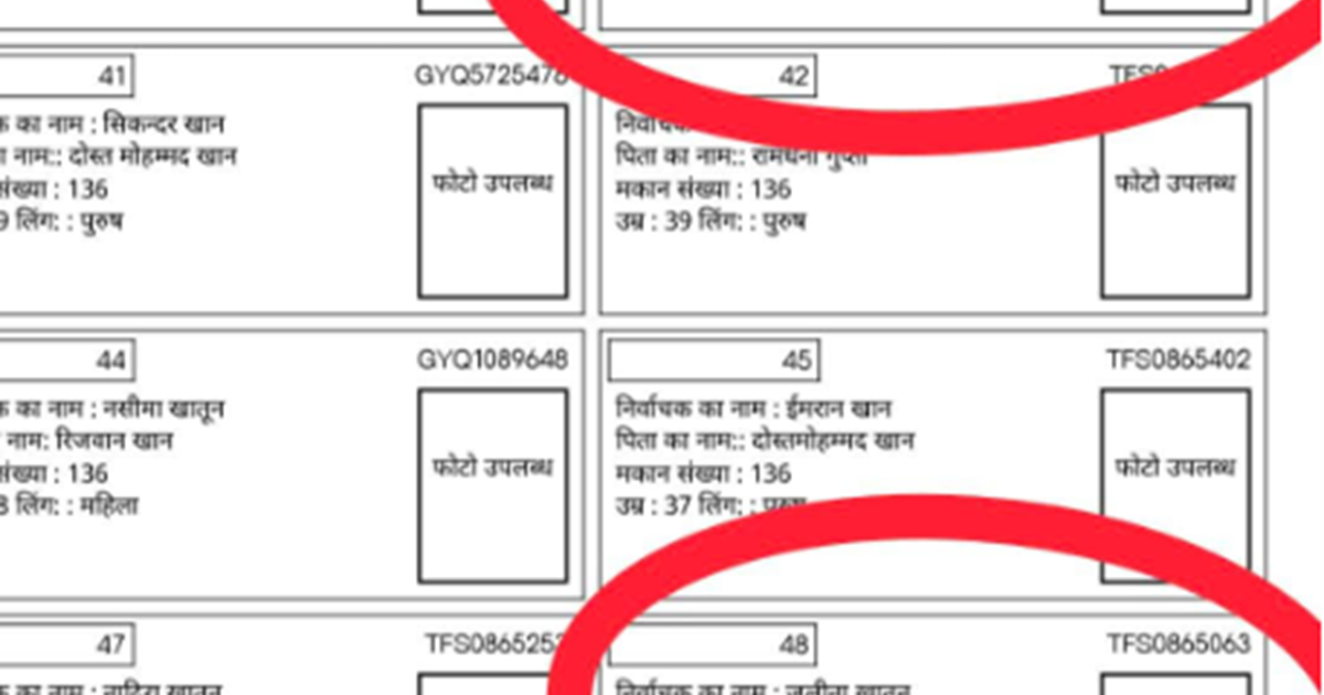 Bihar mein mrit logon ke naam abhi bhi voter list mein maujo