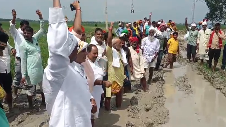 Bharatmala Expressway nirman karya ko kisanon ne rukvaya, uc