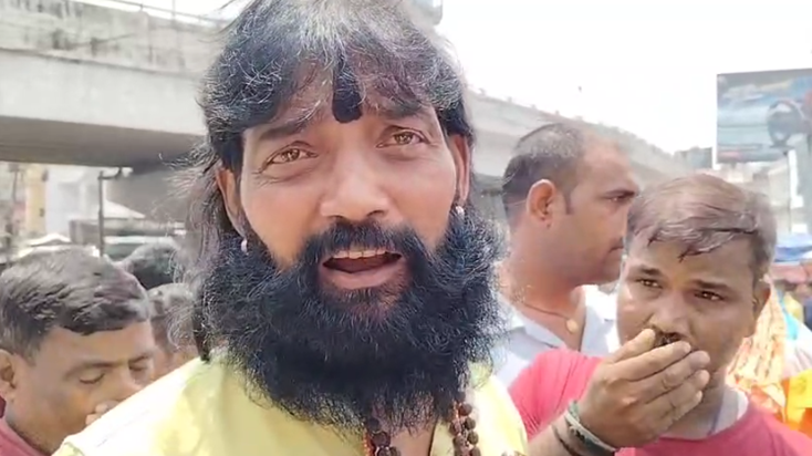 Patna mein traffic route badlav ke virodh mein auto chalakon