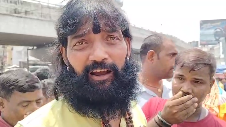 Patna mein traffic route badlav ke virodh mein auto chalakon