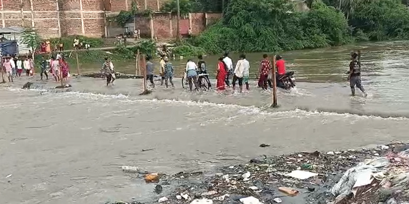 Jehanabad Flood: Ufaan par Morhar aur Dardha Nadi, Shakuraba Jehanabad Flood: Ufaan par Morhar aur Dardha Nadi, Shakuraba