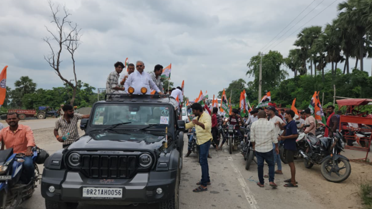 'Vote Adhikar Yatra': Nalanda pahunche Rahul-Tejaswi, karyak