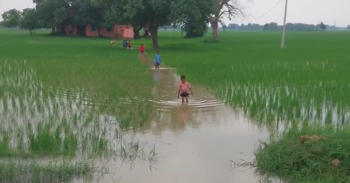 Paani mein dooba vidyalaya: bacchon aur shikshakon ke aane-j