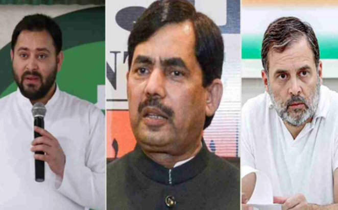 Shahnawaz Hussain ne Rahul-Tejasvi par kasa tanj- bole- vote Shahnawaz Hussain ne Rahul-Tejasvi par kasa tanj- bole- vote