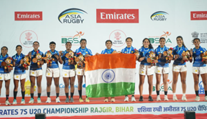 Asia Rugby : Mahila me China to Purush varg me Hong Kong bana champion, Mezban Bharat ko Mahila varg me Kansya Padak se karna pada santosh... CM Nitish ne di badhai
