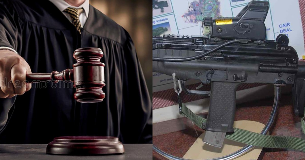 Judge's security guard's carbine and cartridges stolen