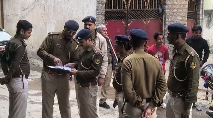 Police pasted a notice at the house of the accused in the mu