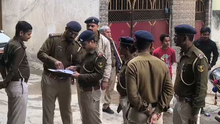Police pasted a notice at the house of the accused in the mu
