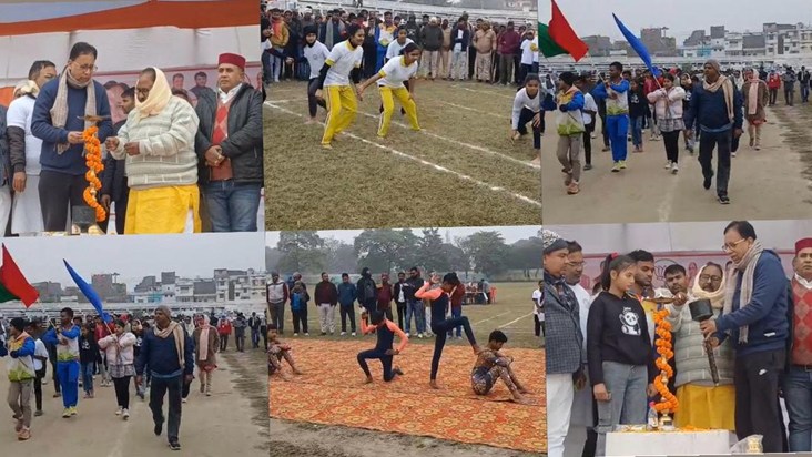 Sports festival inaugurated at Bettiah Stadium, competitions