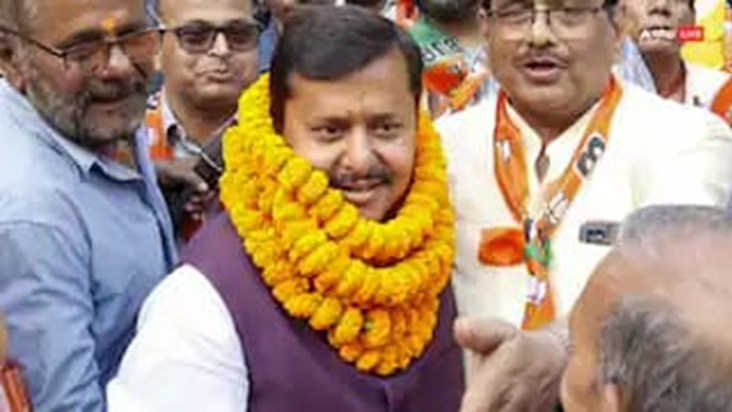 Festive atmosphere at Bihar BJP office