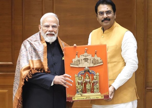The BJP state president met with Prime Minister Modi.