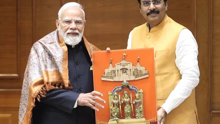 The BJP state president met with Prime Minister Modi.
