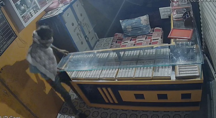 CCTV footage of thieves stealing their belongings from the s