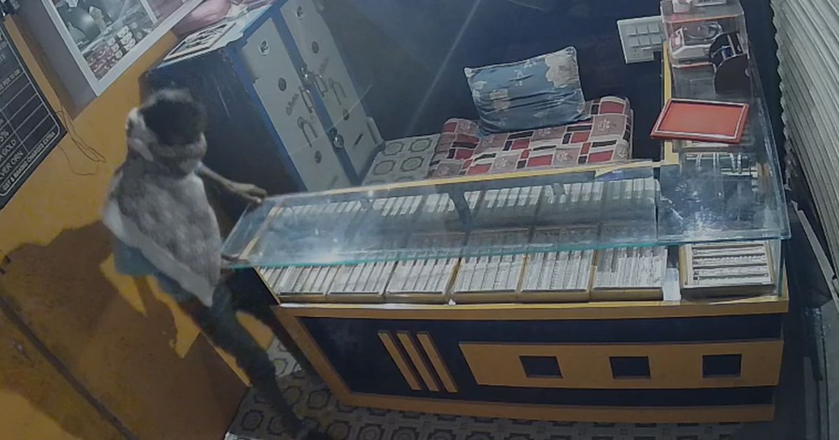 CCTV footage of thieves stealing their belongings from the s