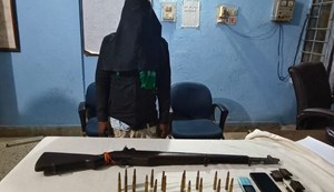 The criminal was caught by the police before he could carry out the crime.