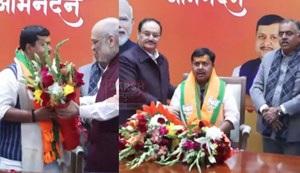 The BJP's new national working president has assumed office.